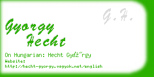 gyorgy hecht business card